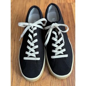 Rothy's Black Knit Lace Up Sneakers Women's Shoes Size 8